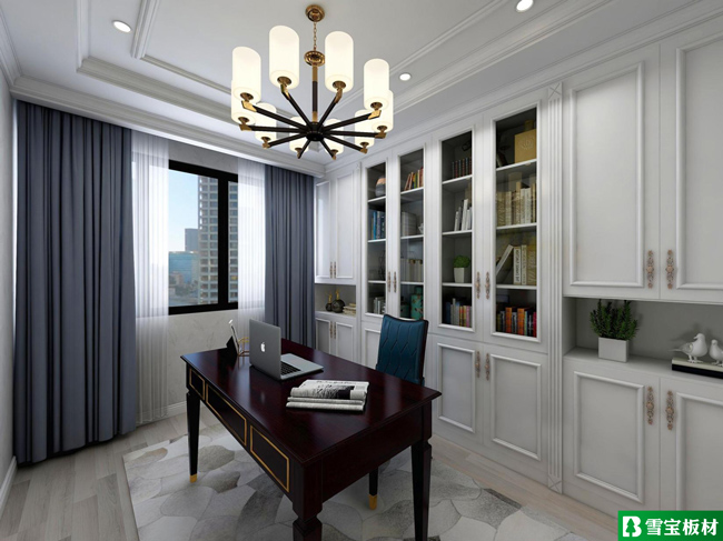 簡歐風(fēng)格設(shè)計(jì)圖-書房