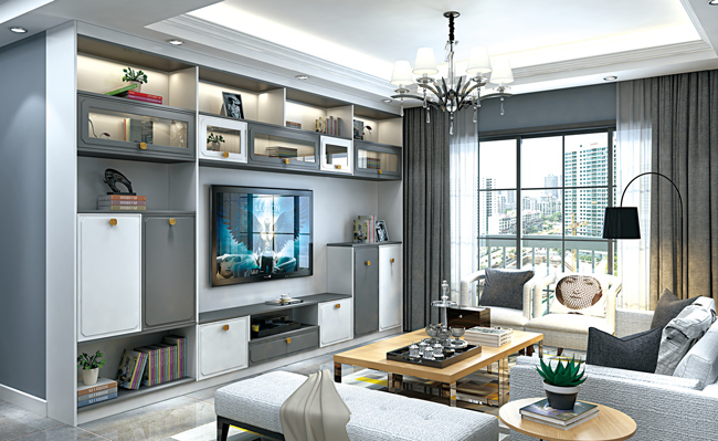 全屋定制收納設(shè)計(jì)客廳