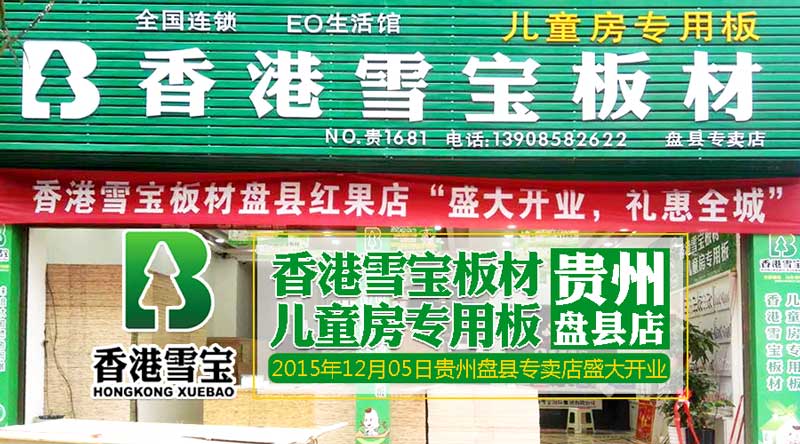 板材十大品牌-雪寶板材-貴州盤縣專賣店開業(yè)